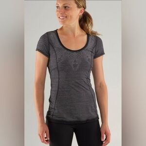 Lululemon Run: Silver Bullet Short Sleeve Tech
 Heathered Black